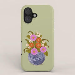 1970s Disco Ball Flower Pot iPhone Case
