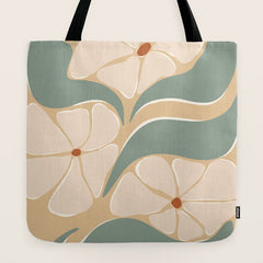 70s big flower botanical land 2 Tote Bag