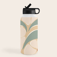 70s big flower botanical land 2 Water Bottle