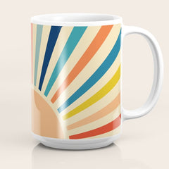 60s retro sun Coffee Mug