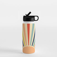 60s retro sun Water Bottle