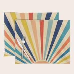 60s retro sun Placemat
