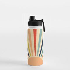 60s retro sun Water Bottle
