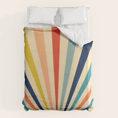 60s retro sun Duvet Cover