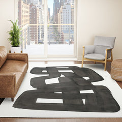 Boulder' Mid Century Modern Fun Abstract Shapes Rug