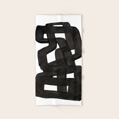 Boulder' Mid Century Modern Fun Abstract Shapes Bath Towel