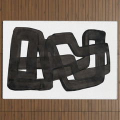 Boulder' Mid Century Modern Fun Abstract Shapes Outdoor Rug
