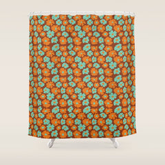 70's Retro print Shower Curtain