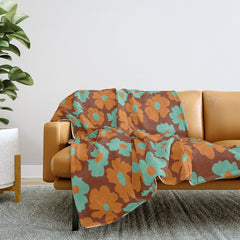 70's Retro print Throw Blanket