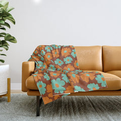 70's Retro print Throw Blanket