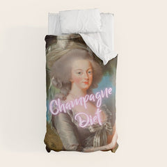 Champagne Diet' Marie Antoinette Duvet Cover