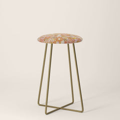 70s Floral Pattern Stool