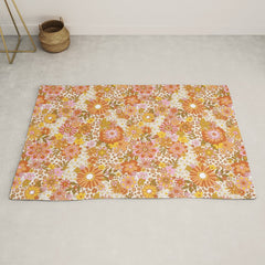 70s Floral Pattern Rug