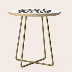 Writing On The Wall' Mid Century Modern Fun Abstract Shapes Side Table