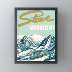 2021 Ski Stowe Vermont Vintage Poster Mini Art Print
