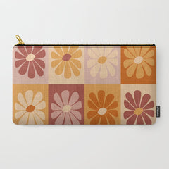 70's Daisy Bloom Carry All Pouch