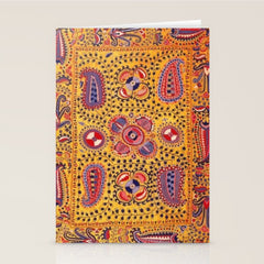 19th Century Uzbekistan Suzani with Gold Background Stationery Card