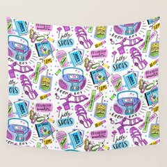 90s Summer Wall Tapestry