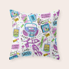 90s Summer Throw Pillow
