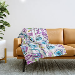 90s Summer Throw Blanket