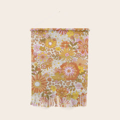 70s Floral Pattern Wall Hanging