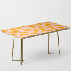 70s retro yellow smile face illustration Coffee Table