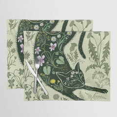 A Cat in the Wildflowers Placemat