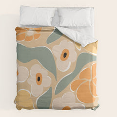 70s california flower market Duvet Cover