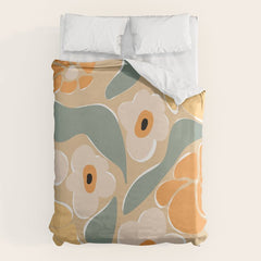 70s california flower market Duvet Cover