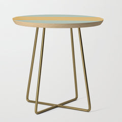 70s Style Mint Orange White Retro Stripes Pomona Side Table