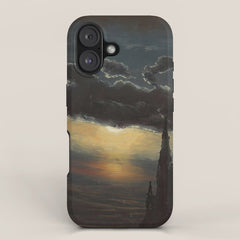 "Study of Clouds in Moonlight" by Knud Baade, 1848 iPhone Case
