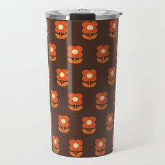70s Flower Pattern #1 Travel Mug