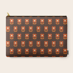 70s Flower Pattern #1 Carry All Pouch