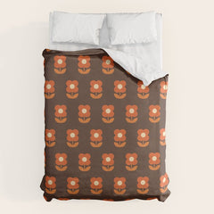 70s Flower Pattern #1 Duvet Cover