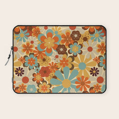 70's Retro Floral Patterned Prints Laptop Sleeve
