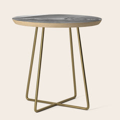 12-meter Sailing Yacht America's Cup Races nautical black and white photograph Side Table