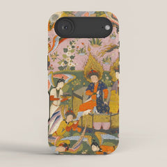 (Book of omens) Angels bow before Adam and Eve in Paradise Islamic Antique Art iPhone Case