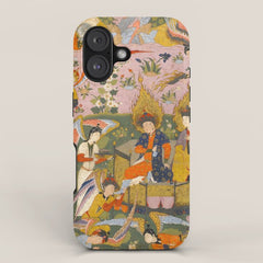 (Book of omens) Angels bow before Adam and Eve in Paradise Islamic Antique Art iPhone Case