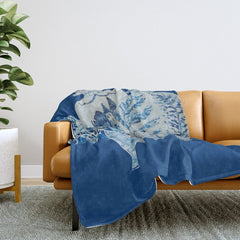 4 Four 4 Blue and White Ginger Jars Throw Blanket