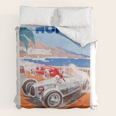 1936 Monaco Grand Prix Race Poster Comforter