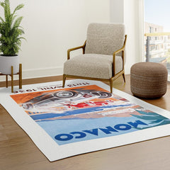 1936 Monaco Grand Prix Race Poster Rug