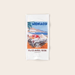 1936 Monaco Grand Prix Race Poster Bath Towel