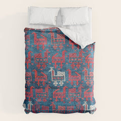 25 Peacocks Baluch Khorasan Persian Bag Face Print Comforter