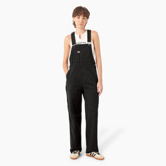 Women's Pinstripe Service Bib Overalls