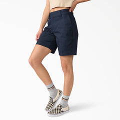 Women's Super Flex Flat Front Shorts, 9"