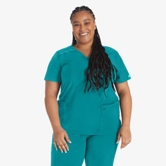 Women's EDS Essentials Mock Wrap Scrub Top