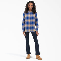 Women's Plaid Flannel Long Sleeve Shirt