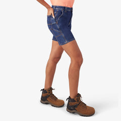 Women's Relaxed Fit Denim Carpenter Shorts, 7"
