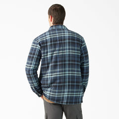 Water Repellent Fleece-Lined Flannel Shirt Jacket