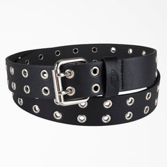 Women's Leather Double Grommet Belt
